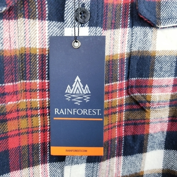 RAINFOREST Flannel Plaid Button Front Shirt NWT - Picture 6 of 11